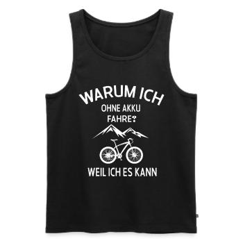 Why I drive without a battery because I can - Men's Premium Organic Tank Top - black - Front - AI Model Male 178 light (178cm)