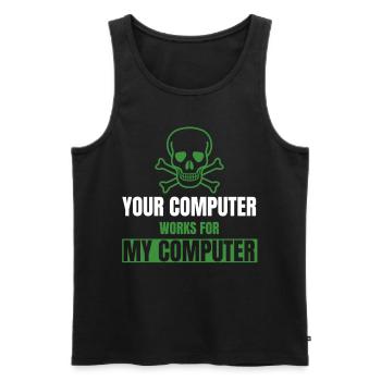 DevOps Cyber Security Hacker IT Admin Geschenke - Männer Premium Bio Tank Top - Schwarz - Vorne - AI Model Male 178 light (178cm)