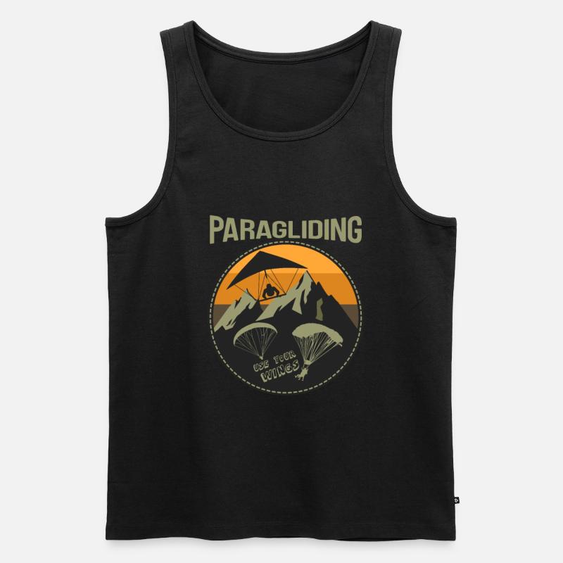 Paragleiten - Männer Premium Bio Tank Top - Schwarz