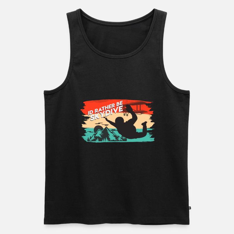 Skydive - Männer Premium Bio Tank Top - Schwarz