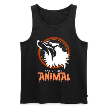 wolves - Men's Premium Organic Tank Top - black - Front - Michal (187cm)