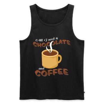 Heiße Schokolade - Männer Premium Bio Tank Top - Schwarz - Vorne - AI Model Male 178 light (178cm)
