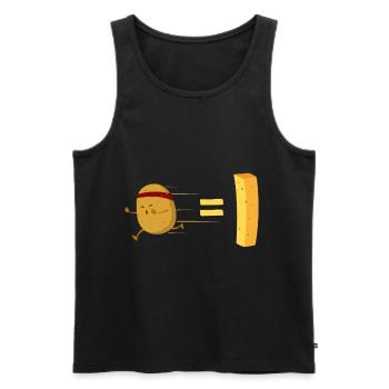 potato - Men's Premium Organic Tank Top - black - Front - Michal (187cm)