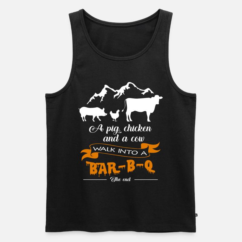 BBQ - Männer Premium Bio Tank Top - Schwarz