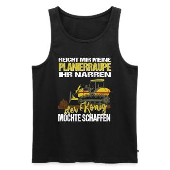Planierraupe Bulldozer Lustiger Spruch - Männer Premium Bio Tank Top - Schwarz - Vorne - AI Model Male 178 light (178cm)