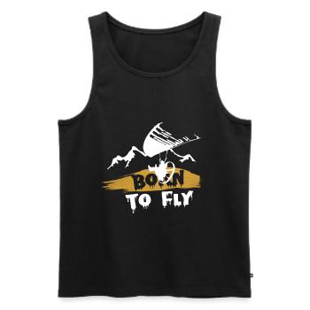 Born to fly Paramotor - Men's Premium Organic Tank Top - black - Front - AI Model Male 178 light (178cm)