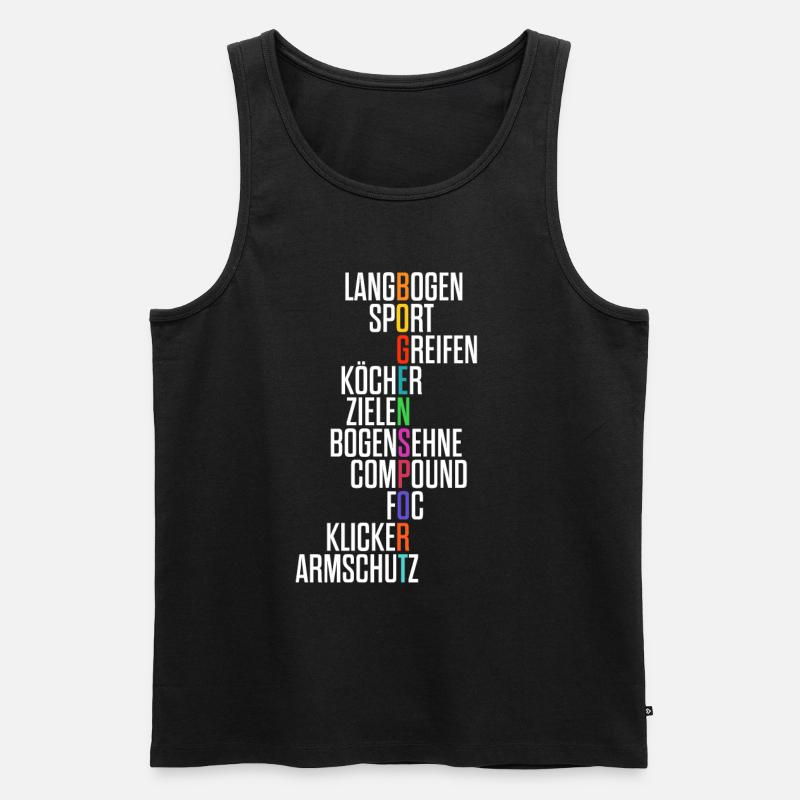 Bogenschießen Feldbogenschießen Langbogen Bogen - Männer Premium Bio Tank Top - Schwarz