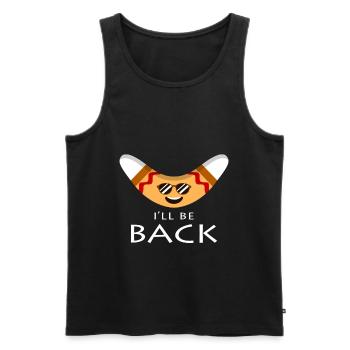 I will be back - Men's Premium Organic Tank Top - black - Front - AI Model Male 178 light (178cm)