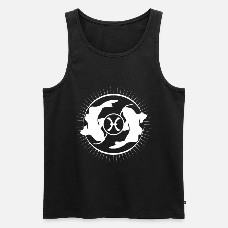 Fische - Männer Premium Bio Tank Top - Schwarz