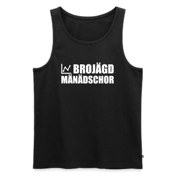Projektmanager auf sächsisch | Arbeit Ossi Sachsen - Männer Premium Bio Tank Top - Schwarz - Vorne - Michal (187cm)