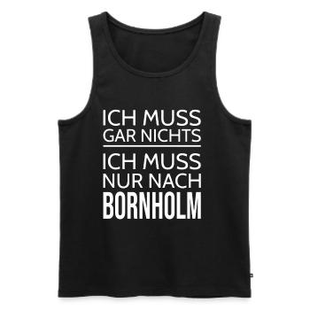 Bornholm Geschenk - Männer Premium Bio Tank Top - Schwarz - Vorne - AI Model Male 178 light (178cm)