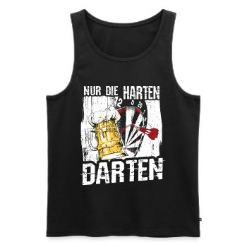 Nur die harten darten Bier Spruch für Dartspieler - Männer Premium Bio Tank Top - Schwarz - Vorne - Michal (187cm)