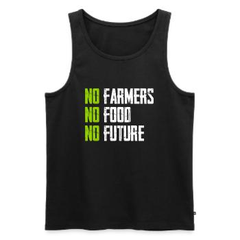 No Farmers - No Food - No Future - Farmer Farmer - Men's Premium Organic Tank Top - black - Front - AI Model Male 178 light (178cm)