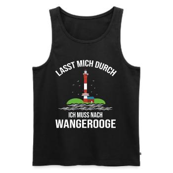 Wangerooge Tshirt und Geschenke Souvenirs - Männer Premium Bio Tank Top - Schwarz - Vorne - AI Model Male 178 light (178cm)