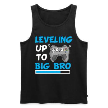 Brother Young Siblings Baby Gift Birthday - Men's Premium Organic Tank Top - black - Front - AI Model Male 178 light (178cm)