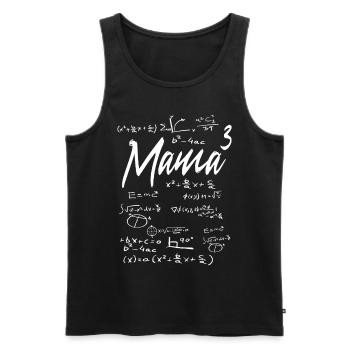 Maman haute 3 triple maman professeur de mathématiques - Débardeur bio Premium Homme - noir - Devant - Michal (187cm)