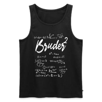 Bruder hoch 2 Bruder Quadrat Zwillinge Physiker - Männer Premium Bio Tank Top - Schwarz - Vorne - Michal (187cm)