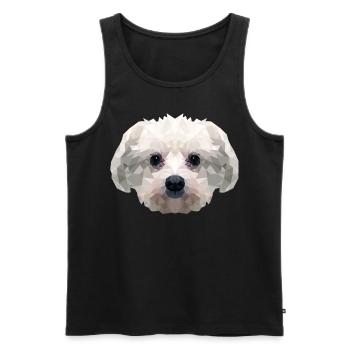 Malteser Polygon - Männer Premium Bio Tank Top - Schwarz - Vorne - Michal (187cm)