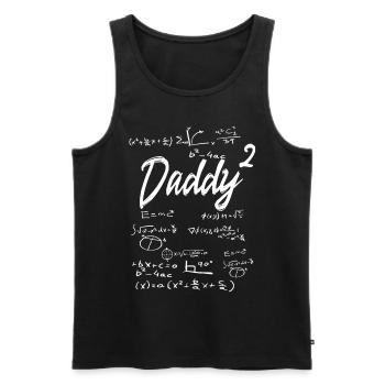 double papa papa haut 2 jumeaux hirteau - Débardeur bio Premium Homme - noir - Devant - AI Model Male 178 light (178cm)