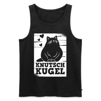 Knutschkugel dicke Perserkatze für Katzenfreunde - Männer Premium Bio Tank Top - Schwarz - Vorne - Michal (187cm)