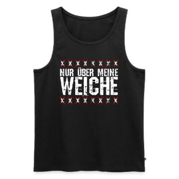 Nur über meine Weiche Modelleisenbahn Geschenk - Männer Premium Bio Tank Top - Schwarz - Vorne - AI Model Male 178 light (178cm)