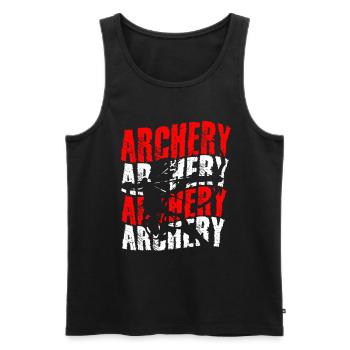 Archery archery for archery - Men's Premium Organic Tank Top - black - Front - AI Model Male 178 light (178cm)