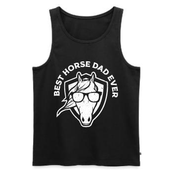 Best Horse Dad Ever horse with sunglasses - Men's Premium Organic Tank Top - black - Front - AI Model Male 178 light (178cm)