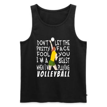 Volleyball volleyball players - Men's Premium Organic Tank Top - black - Front - AI Model Male 178 light (178cm)