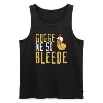 Guck nicht so blöd Landwirt & Bauer aus Sachsen - Männer Premium Bio Tank Top - Schwarz - Vorne - AI Model Male 178 light (178cm)