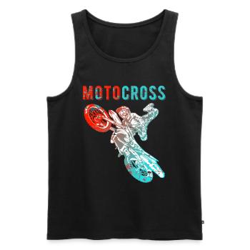 Motocross Geschenk Kinder Dirt Bike Supercross - Männer Premium Bio Tank Top - Schwarz - Vorne - AI Model Male 178 light (178cm)