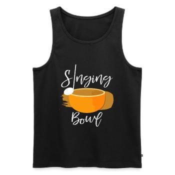 meditation - Men's Premium Organic Tank Top - black - Front - AI Model Male 178 light (178cm)