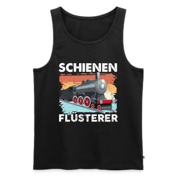 Zug Eisenbahn Lokomotive Modelleisenbahn Geschenk - Männer Premium Bio Tank Top - Schwarz - Vorne - Michal (187cm)