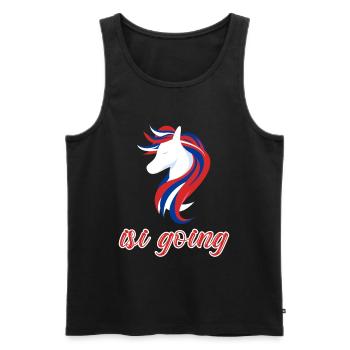 T-shirt Isi Going cheval islandais - Débardeur bio Premium Homme - noir - Devant - AI Model Male 178 light (178cm)