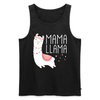 Mama Llama Llama Mothers Day Birthday Gift Idea - Men's Premium Organic Tank Top - black - Front - Michal (187cm)