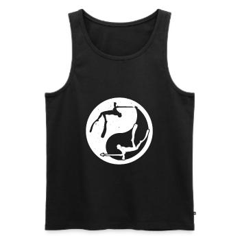 Yin Yang Spearfishing - Men's Premium Organic Tank Top - black - Front - AI Model Male 178 light (178cm)