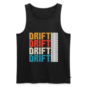 drift - Men's Premium Organic Tank Top - black - Front - AI Model Male 178 light (178cm)