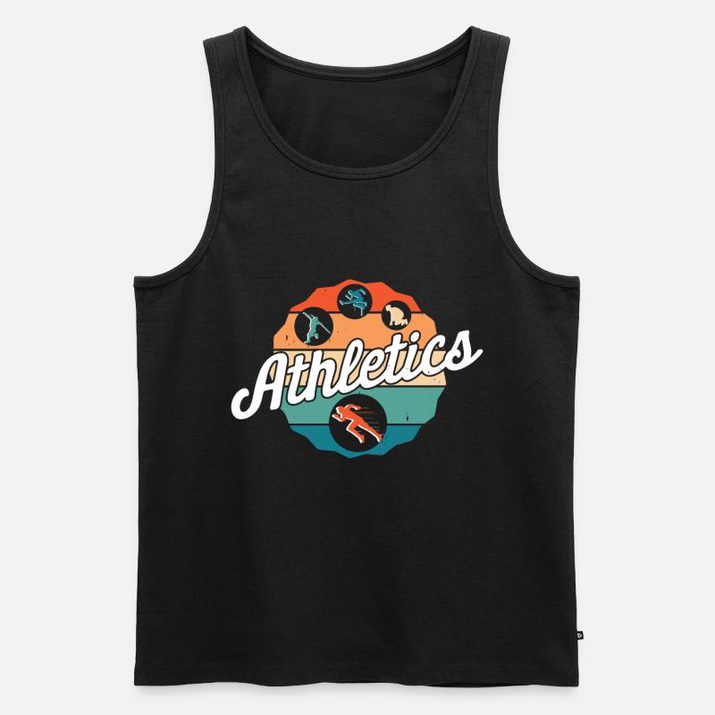 Leichtathletik - Männer Premium Bio Tank Top - Schwarz