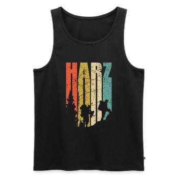 Harz wandern Geschenk für Bergsteiger & Wanderer - Männer Premium Bio Tank Top - Schwarz - Vorne - Michal (187cm)