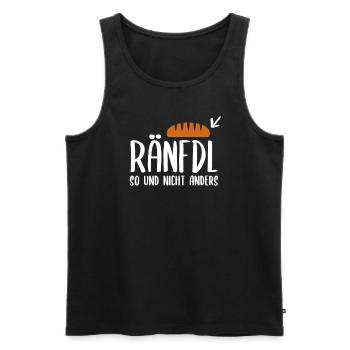 Ränfdl bread Saxon Saxony baker gift - Men's Premium Organic Tank Top - black - Front - AI Model Male 178 light (178cm)