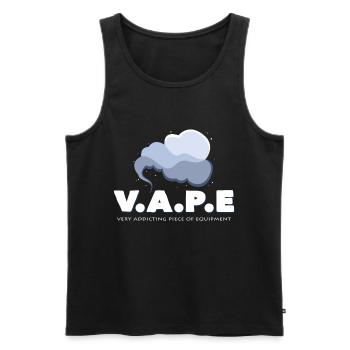 Vape - Men's Premium Organic Tank Top - black - Front - AI Model Male 178 light (178cm)