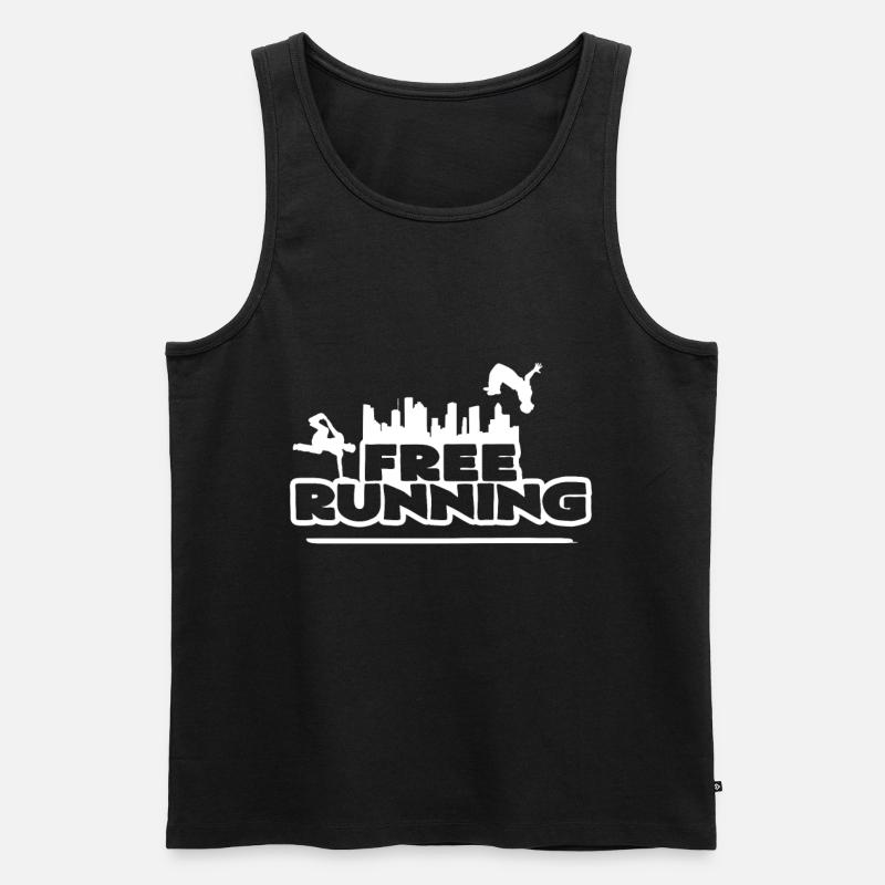 Freerunning - Männer Premium Bio Tank Top - Schwarz