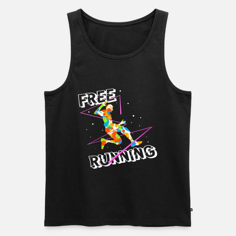 Freerunner - Männer Premium Bio Tank Top - Schwarz