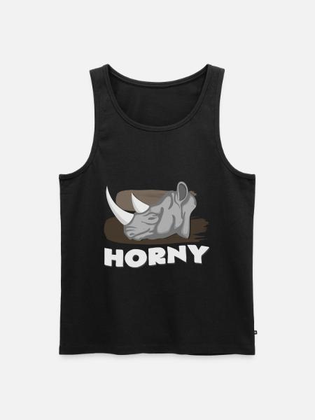 Rhinoceros - Men's Premium Organic Tank Top - black