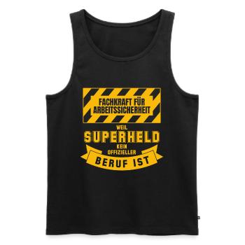 Superheld Fachkraft Arbeitssicherheit Superheld - Männer Premium Bio Tank Top - Schwarz - Vorne - Michal (187cm)