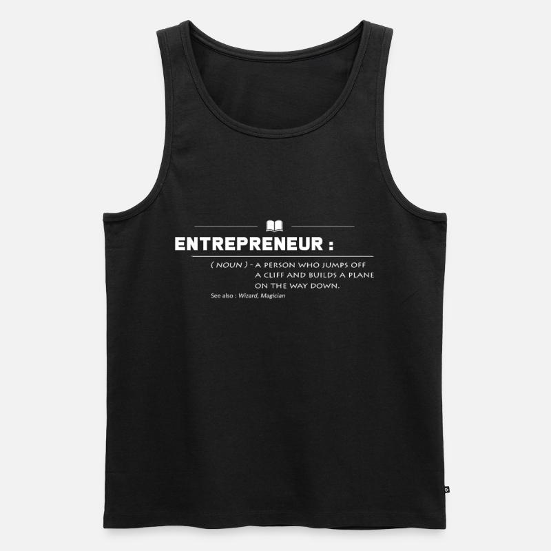 Unternehmer - Männer Premium Bio Tank Top - Schwarz