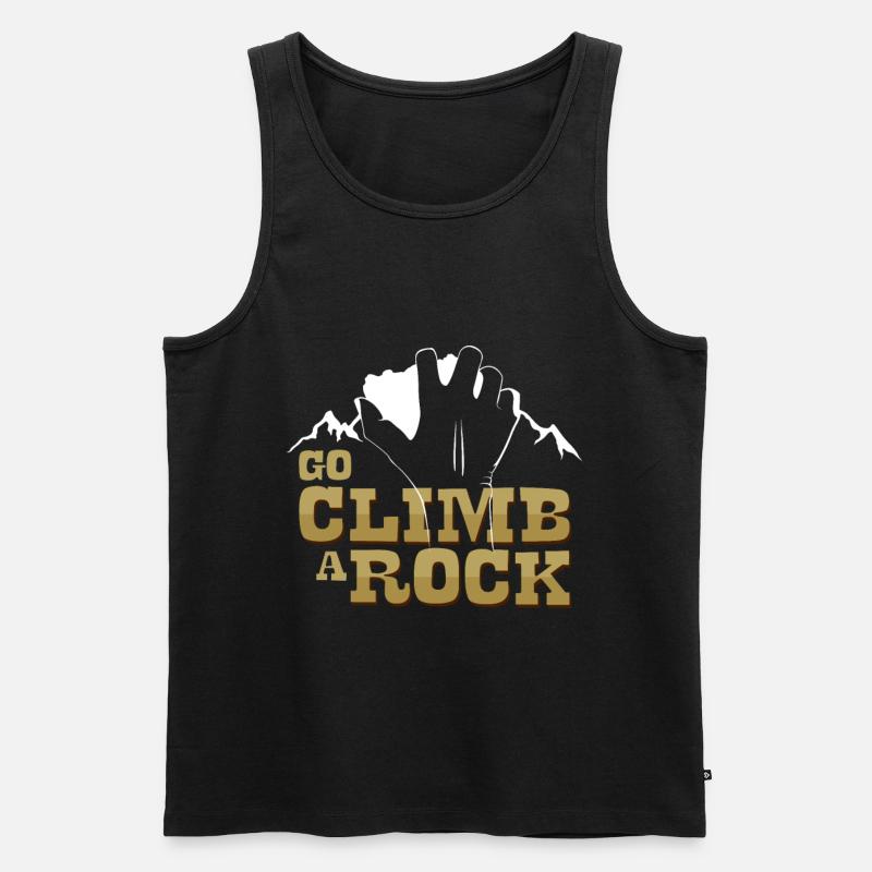 Bergsteigen - Männer Premium Bio Tank Top - Schwarz