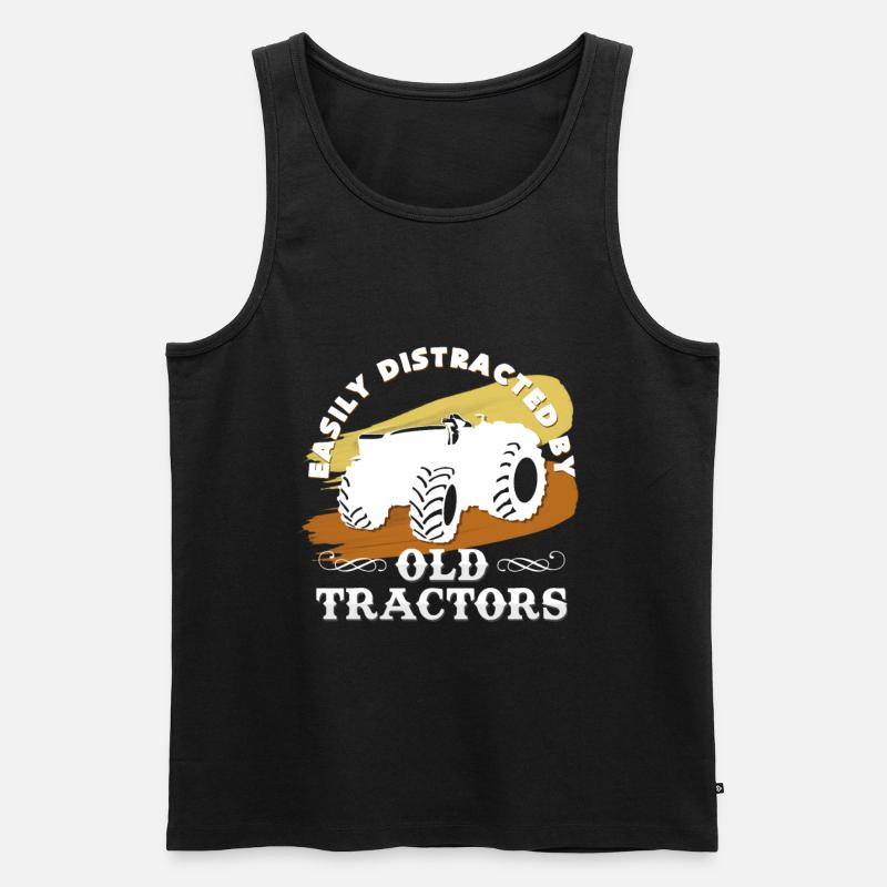 Oldtimer Traktoren - Männer Premium Bio Tank Top - Schwarz