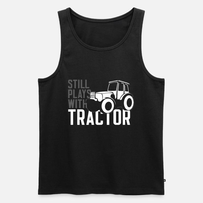 Traktor - Männer Premium Bio Tank Top - Schwarz