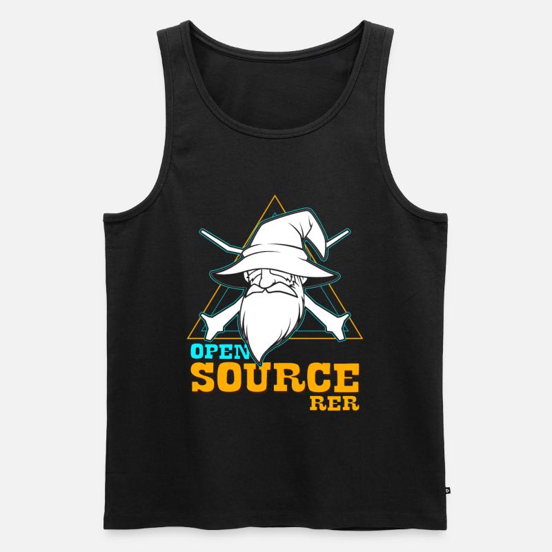 Open Source - Männer Premium Bio Tank Top - Schwarz