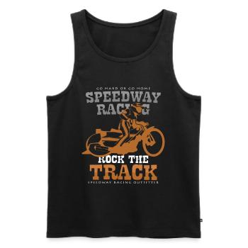 Speedway - Männer Premium Bio Tank Top - Schwarz - Vorne - Michal (187cm)